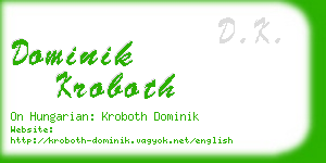 dominik kroboth business card